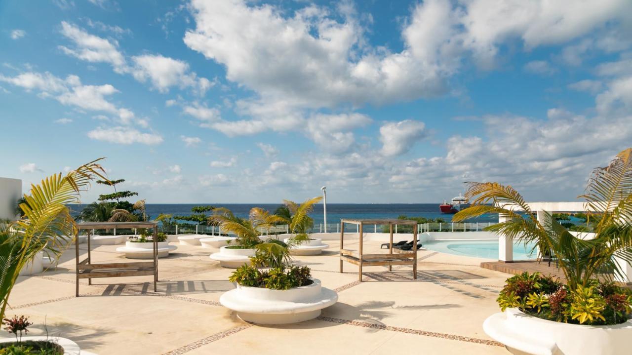 Estudio En Cozumel Con Vista Al Mar, Condominio Con Alberca A1 Luaran gambar